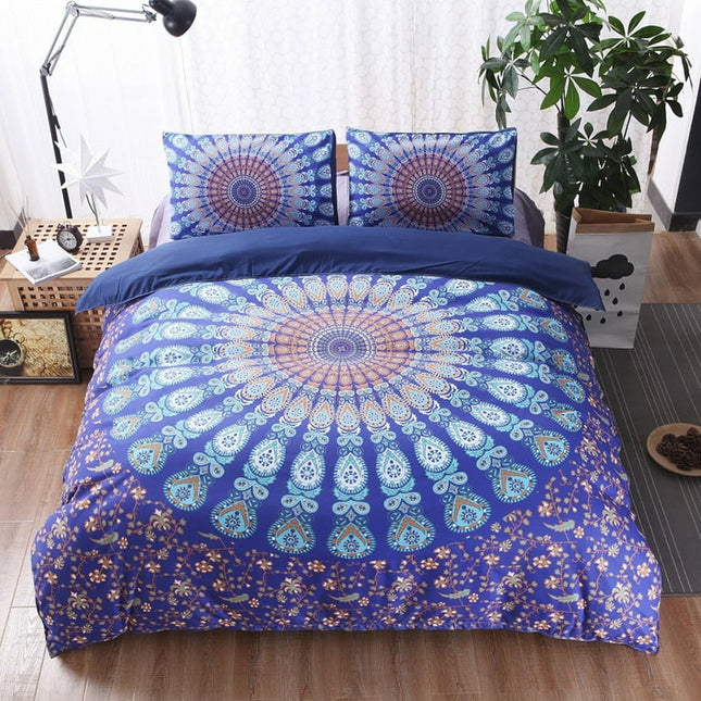 Niuer Quilt Cover Sets Zipper Duvet Cover Coverlet Set 3pcs Bedding Set With 2 Pillowcase Light Purple US Twin 175*230 (two -piece Set)