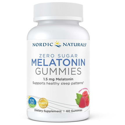 Nordic Naturals Zero Sugar Melatonin, Gummies, Raspberry, 60 Piece
