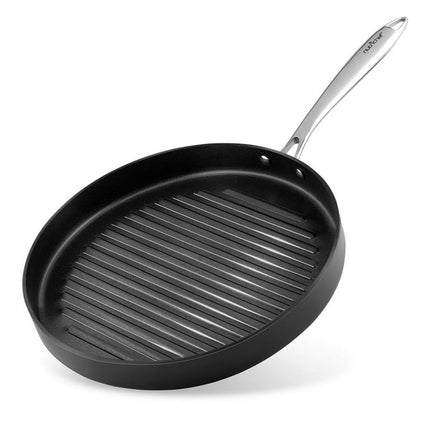 NutriChef Anodized Non-Stick Grill Pan - Max Temperature: 500° Fahrenheit (260° Celsius)
