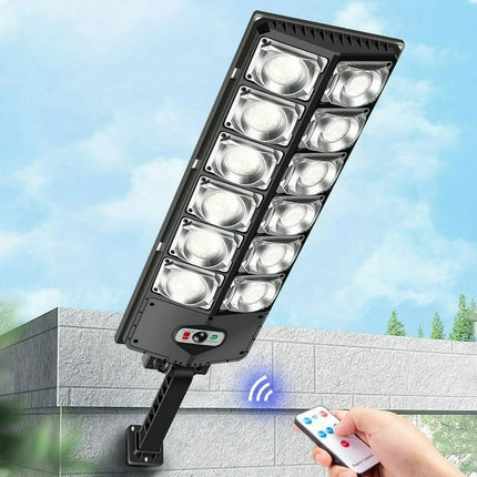 Nyidpsz Solar Street Lights, LED Solar Power Street Light Outdoor Dusk to Dawn with Motion Sensor Waterproof Solar Security Wall Light with 3 Light Modes for Garden, Street, Yard