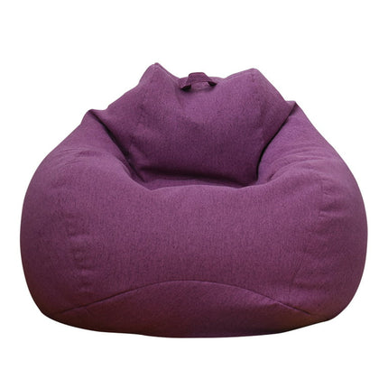 ODOMY Large Bean Bag Sofa Cover for Lounger Chair Sofa Seat-Sofa Furniture Cover-100x120CM-Purple
