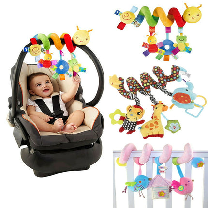 OUTAD Pixnor Baby Crib Cot Pram Hanging Rattles Spiral Stroller & Car Seat Toy with Ringing Bell