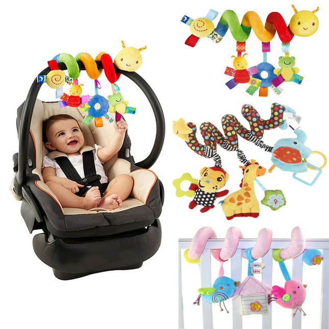 OUTAD Pixnor Baby Crib Cot Pram Hanging Rattles Spiral Stroller & Car Seat Toy with Ringing Bell