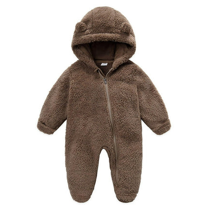 Odeerbi Baby Girls Boys Clothes Baby Rompers Newborn Fleece Footie Snowsuit Winter Bunting Onesie Cartoon Warm Hooded Romper Jumpsuit Outfits