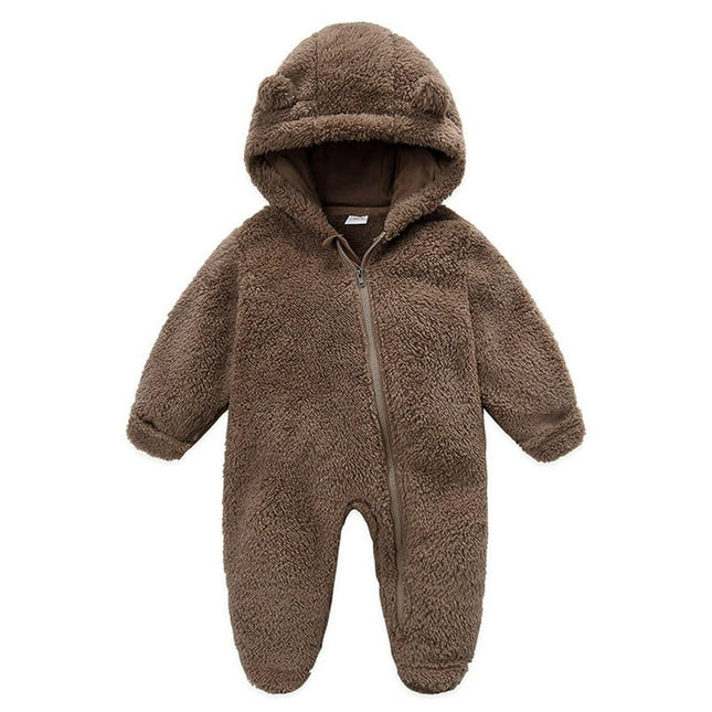 Odeerbi Baby Girls Boys Clothes Baby Rompers Newborn Fleece Footie Snowsuit Winter Bunting Onesie Cartoon Warm Hooded Romper Jumpsuit Outfits
