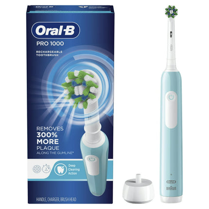 Oral-B Pro 1000 Rechargeable Electric Toothbrush, Turquoise
