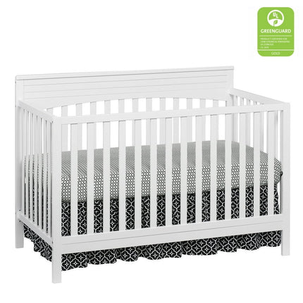 Oxford Baby Harper 4-in-1 Convertible Crib, Snow White, GREENGUARD Gold Certified, Wooden Crib