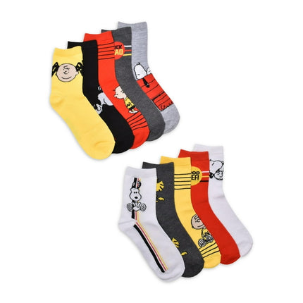 Peanuts Women's Graphic Crew Socks, 10-Pack, Shoe Sizes 4-10