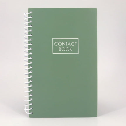 Pen + Gear Contact Book, Poly Cover, Sage Green Color, Alphabetic Tabs, 128 Pages