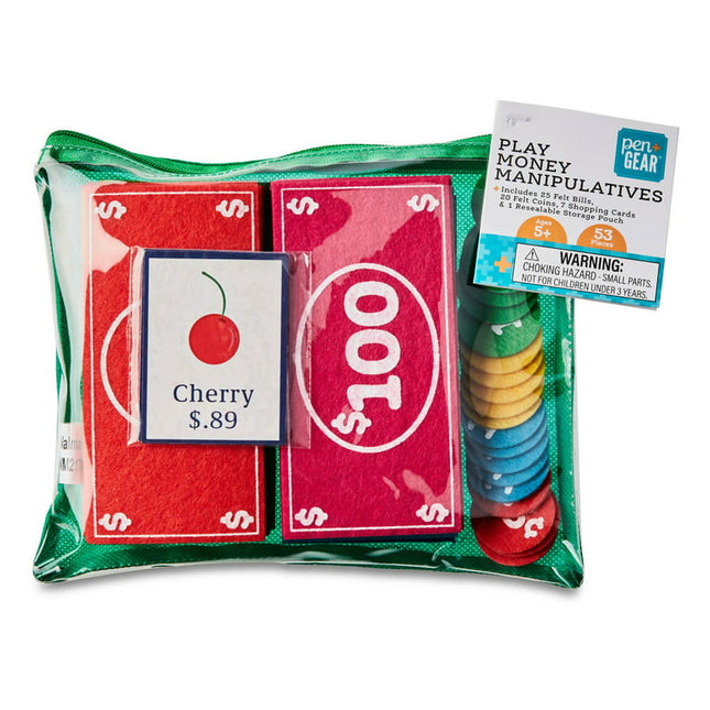 Pen + Gear Mathematics & Counting Toys, Play Money Manipulatives, 53 Pieces