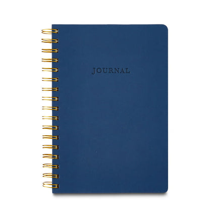 Pen+Gear PU Cover Journal, Navy, 240 Pages, Spiral, Uncoated Paper.