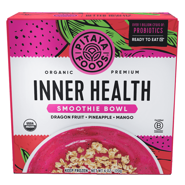 Pitaya Foods Frozen Inner Health Fruit Smoothie Bowl, Ready to Eat, 1 Ct, 6 oz