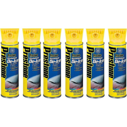 Prestone AS244 Windshield De-Icer - 17 oz. Aerosol, 6 Count