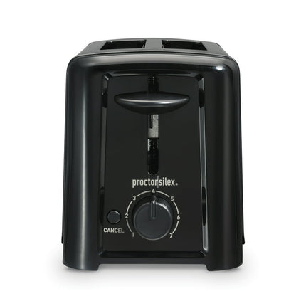 Proctor Silex 2 Slice Toaster, Auto Shut Off, Compact, Black, 22624