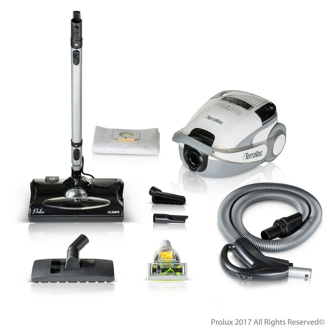 Prolux Terra Vac 5-Speed Quiet Canister Vacuum Cleaner with Sealed HEPA Filter