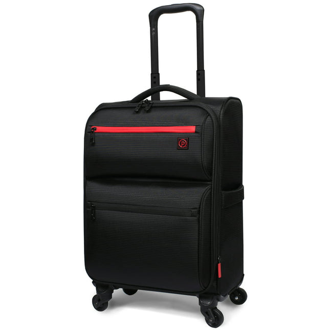 Protege Trulite 20" Lightweight Carry On Luggage Black, 23" x 9" x 14.25", 4.7lbs