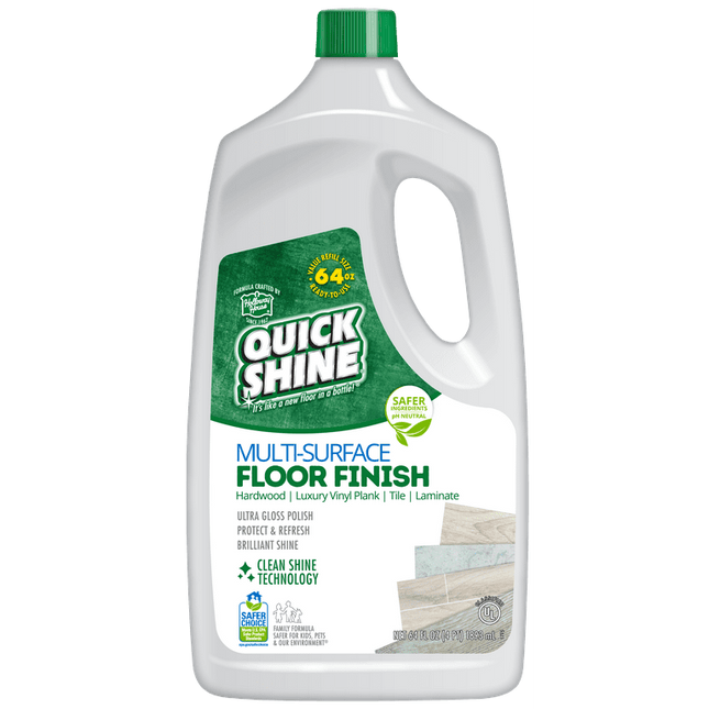 Quick Shine Multi-Surface Floor Finish, 64 fl oz, Unscented Household Floor Cleaner & Polish