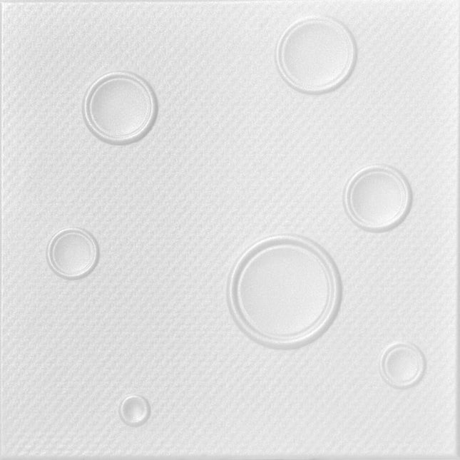 R115 - Bruno Foam Glue-up Ceiling Tile in Plain White (21.6 Sq.ft / Pack) - 8 Pieces