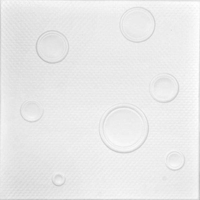 R115 - Bruno Foam Glue-up Ceiling Tile in Ultra Pure White - Satin (Behr) (129.6 Sq.ft / Pack) - 48 Pieces