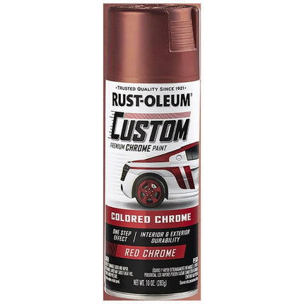Red, Rust-Oleum Automotive Custom Chrome Gloss Spray Paint-340561, 10 oz
