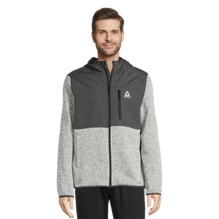 Reebok Men’s Hooded Sweater Fleece Jacket, Sizes M-2XL
