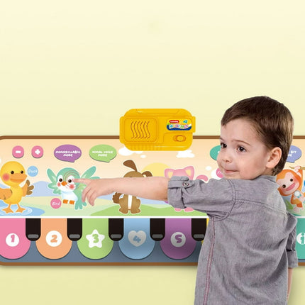 RnemiTe-amo Musical Mats,Kids Musical Piano Mats,11.8x 3.1 inchSoft Baby Early Education Portable Dance Music Piano Keyboard Carpet Musical Touch Play Game Toy Gifts for 1 2 3 4 5 Year Kids Girls Boys