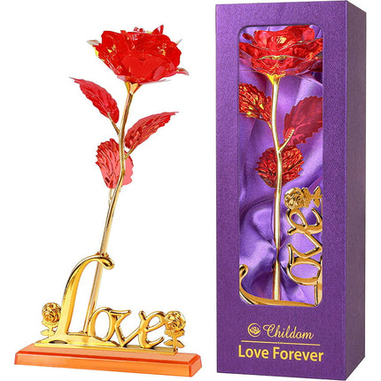 Romantic Red Rose Gift Box - Perfect for Valentine's Day, Christmas, Anniversaries, Birthdays and Weddings - Show Your Love and Appreciation to Her, Girlfriend, Wife or Mother