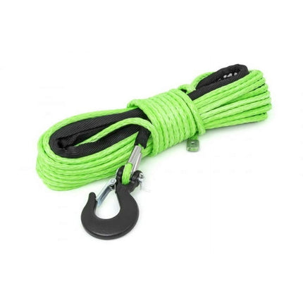 Rough Country 1/4" UTV/ATV Green Synthetic Winch Rope | 50 FT - RS142