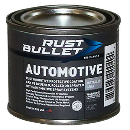 Rust Bullet - Automotive - Rust Inhibitor Rust Paint - 1/4 Pint Metallic Gray