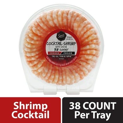 Sam's Choice Cooked Medium Shrimp Cocktail Ring with Sauce, 16 oz