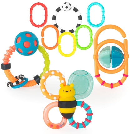 Sassy Baby's Teether & Rattle Multicolor Sensory Set- Unisex