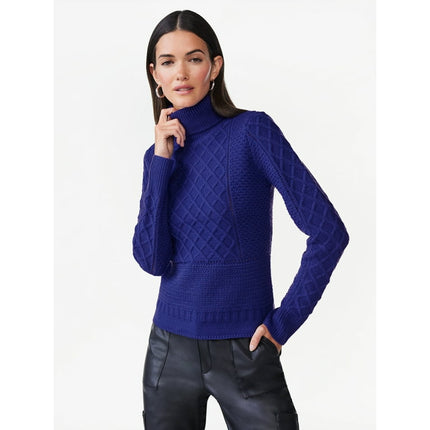 Scoop Women's Cable Knit Pullover Sweater with Long Sleeves, Sizes XS-XXL