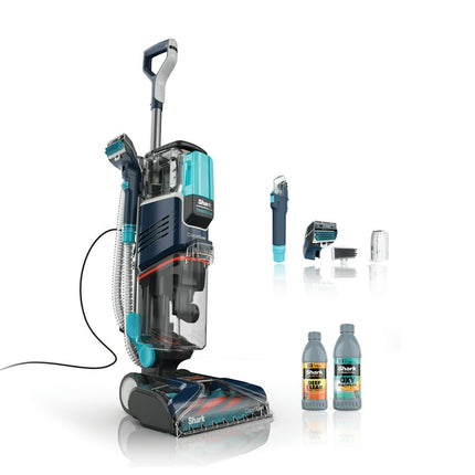Shark CarpetXpert with Stain Striker, Upright Carpet, Area Rug & Upholstery Cleaner for Pets, Built-in Spot & Stain Eliminator, Deep Cleaning & Tough Stain Removal, Carpet Shampooer, Navy, EX200