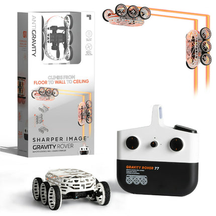 Sharper Image® Remote Control Rover Antigravity Floor Wall-Ceiling Crawler, 2.4 GHz Long Range, White