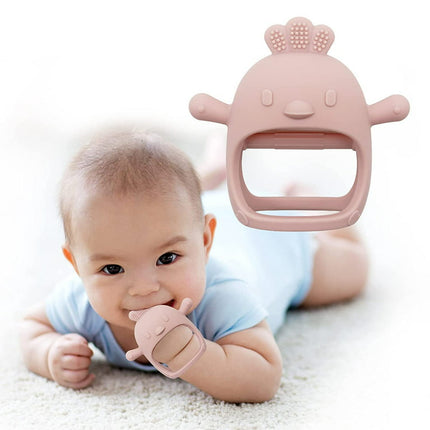 Silicone Baby Teether Toy for Infants 3+ Months, Anti-Drop Mitten for Soothing Gums, Baby Chew Toys for Needs -