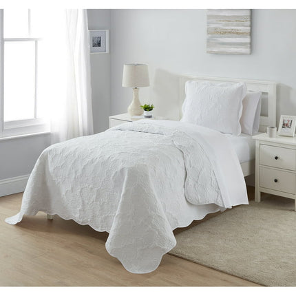 Simply Shabby Chic White Rose 2-Piece Quilt Set, Twin