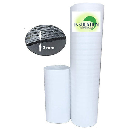 SmartSHIELD -3mm 48"x50Ft Reflective Insulation roll, Foam Core Radiant Barrier, Thermal Insulation Shield, Commercial Grade - White Film / Engineered Foil