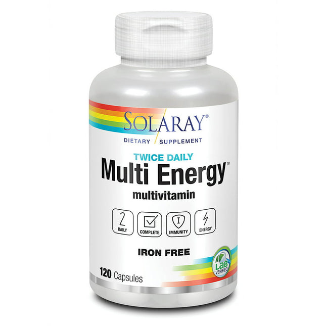 Solaray Multi Energy No Iron, Two Daily Capsules | 120 Count