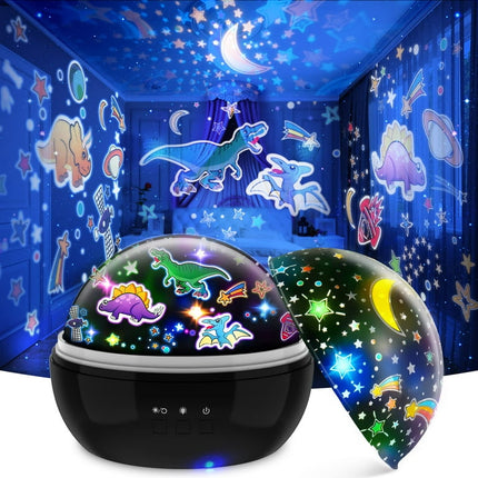 Star Projector Night Light for Kids, Dinosaurs Star Projector Light Christmas Gifts for 3 4 5 6 7 8 Year Old Boys Girls, Dinosaurs Toys for 3-12 Year Old, Galaxy Projector for Kids Room