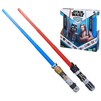 Star Wars: Lightsaber Forge Darth Vader and Obi-Wan Kenobi Toy Action Figure for Boys and Girls Ages 4 5 6 7 8 and Up (12”)