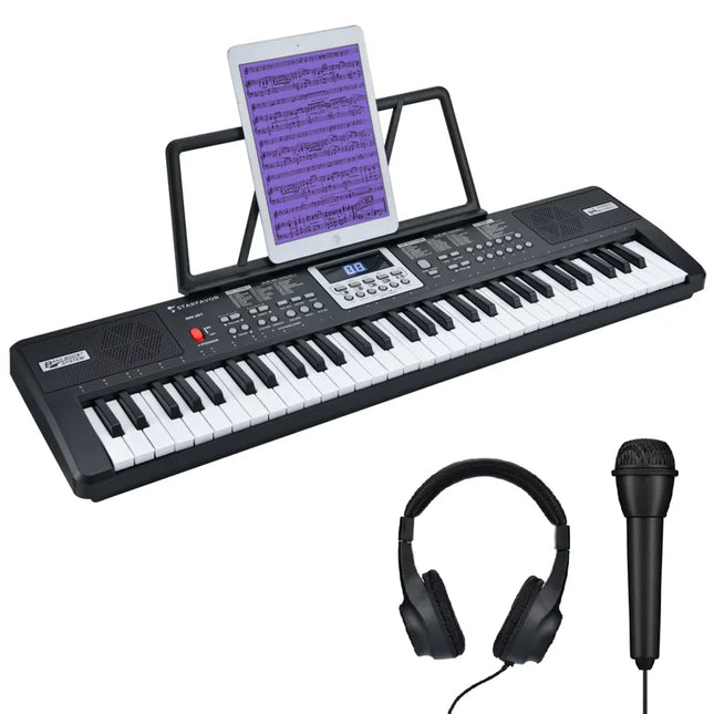 Starfavor 61 Key Kids Electric Keyboard Electronic Piano Small-Sized-Key for Child Beginner SEK-361