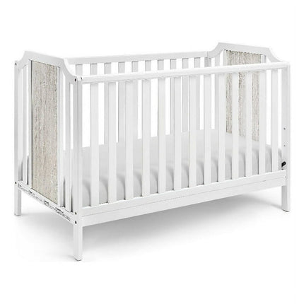 Suite Bebe Brees Contemporary Wood Island Crib in White/Graystone