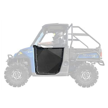 SuperATV Aluminum Half Doors for 2013+ Polaris Ranger XP 900|Two Front Doors|Powder Coated Black|Made with Lightweight Multi|Blend Aluminum|Slam|Shut Latch|DOOR-P-RAN900-00