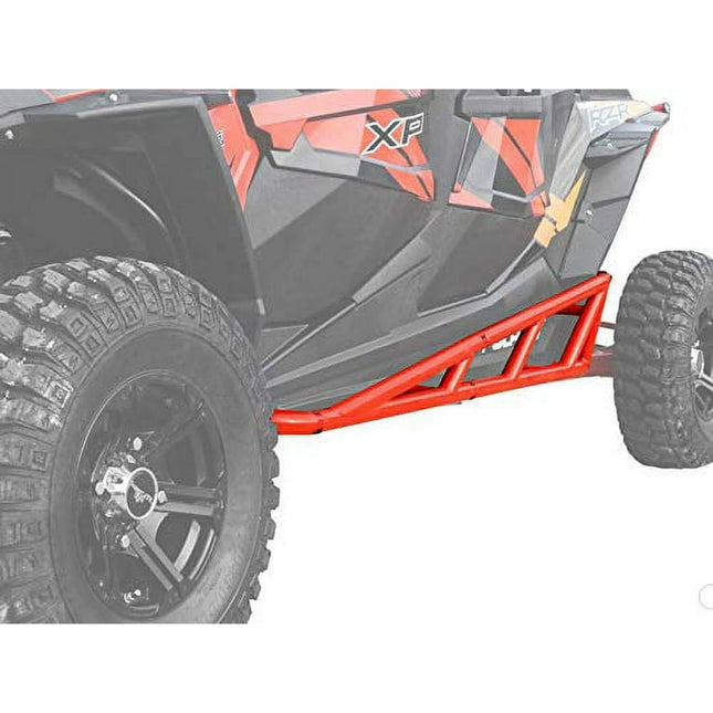 SuperATV HD Nerf Bars for 2015|2018 Polaris RZR 4 900 / 2018 S4 900|Red|Made with 1.75? Diameter HD Tubing|UV Resistant Powder Coat Finish|Easy Installation|NB-P-RZRXP4-001-03#FN