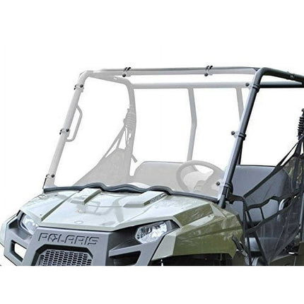 SuperATV Heavy Duty Scratch Resistant Full UTV Windshield for 2010+ Polaris Ranger Midsize 400/500 / 800/570 / EV/Crew |1/4? Polycarbonate 250x Stronger Than Glass|USA Made|WS-P-RAN-400-002-70