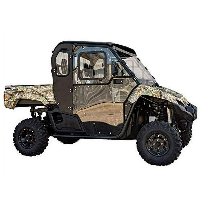 SuperATV Yamaha Viking Cab Enclosure Doors|See Fitment|Made of Scratch Resistant Lightly Tinted Poly|Side Mirrors Included|Built In Sliding Window|Key Locking Latches|USA Made|DOOR-Y-VIK-001-72