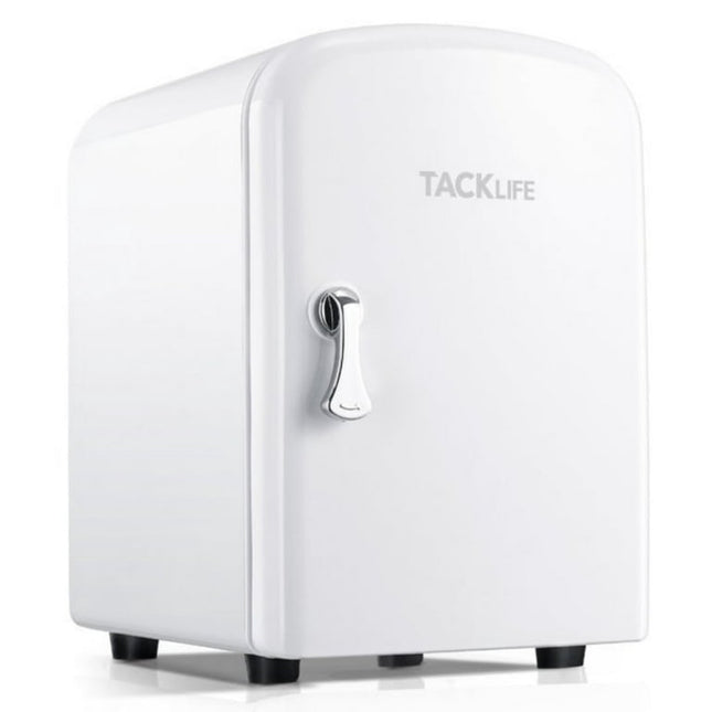 TACKLIFE Mini Fridge 4 Liter AC/DC Energy Saving Cooler And Warmer Refrigerator, Portable Personal Fridge For Office, Car, Bedroom, 100% Freon-Free Great For Skincare, Fruit, Food, Medicine(White) - F