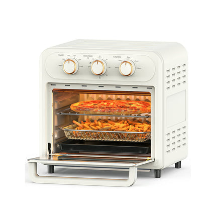 TaoTronics Air Fryer | 1700W 14.8 QT | 9 in 1 Air Fryer Oven | Oil-less Cooker with Rotisserie Shaft, Beige