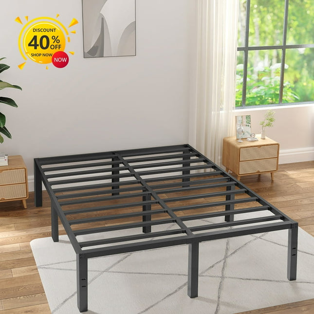 Tatago 16 inch Heavy Duty Queen Bed Frame with Storage, 3500 lbs Weight Capacity Metal Platform, No Box Spring Needed Queen Size