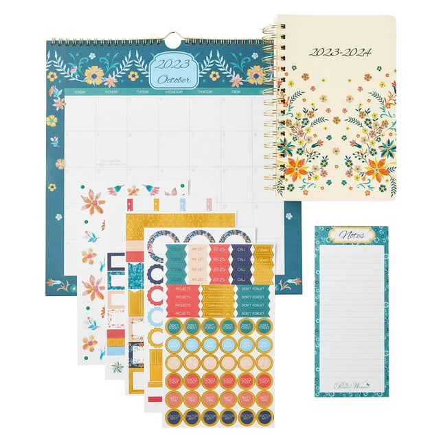 The Pioneer Woman Keepsake Floral 8-Piece Wall Calendar & Planner Set